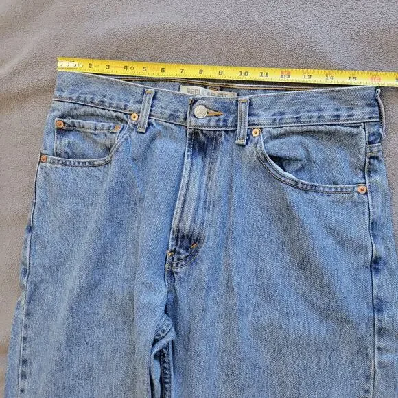 LEVIS 505 JEANS Mens 34x32 Regular Fit Medium Wash Denim Classic Bike Motor - Picture 2 of 14